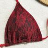 Cover Skirt Sexy Brazilian Bikini Set Mesh Swimsuits Beach Lace Bikinis  Pool