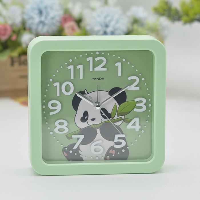 Korean version of cartoon three-dimensional digital square alarm clock student bedside clock student table stationery company gifts