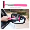 Car Rearview Mirror Wiper Cleaning Tool Auto Glass Mist Cleaner Scraper Car Accessories Handle Telescopic Window Cleaning Brush