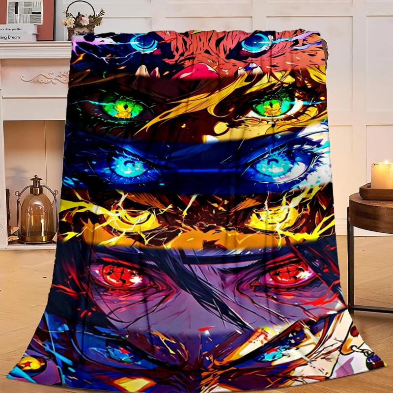 1PC Anime Slayer Adventure Flannel Blanket Gift, Suitable for Both Men And Women, Soft Ideal for Beds And Sofa, Birthday Or Christmas Gift