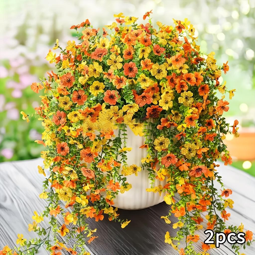 1 шт/2 шт изысканные реалистичные шелковые ромашки подвесные цветы для улицы искусственные растения цветок орхидеи