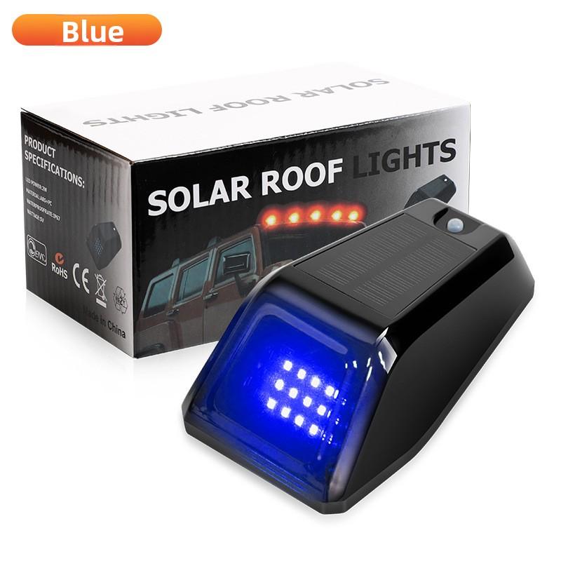 LED Solar Powered Cab Lights Punch-Free Wireless Truck Roof Lights Truck Pickup Warning Light for Pickup Trucks SUV Motorcycles