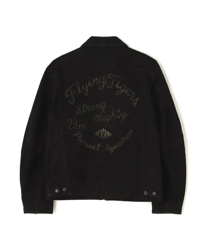 AGED SUEDE SOUVENIR JACKET XL 010 Black [Avirex] Men's 783-4250008