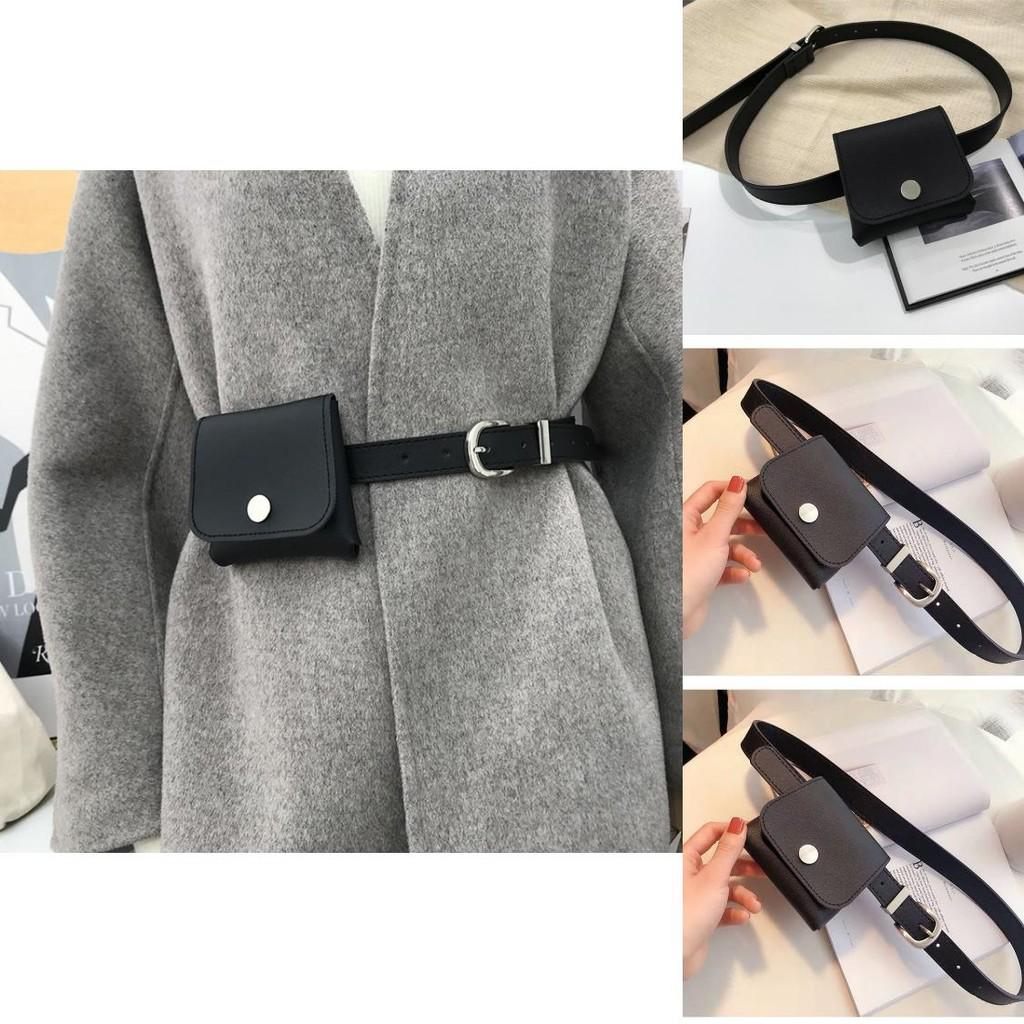 Стильная мини-поясная сумка из искусственной кожи для женщин со съемным украшением, идеально подходящая для повседневного использования