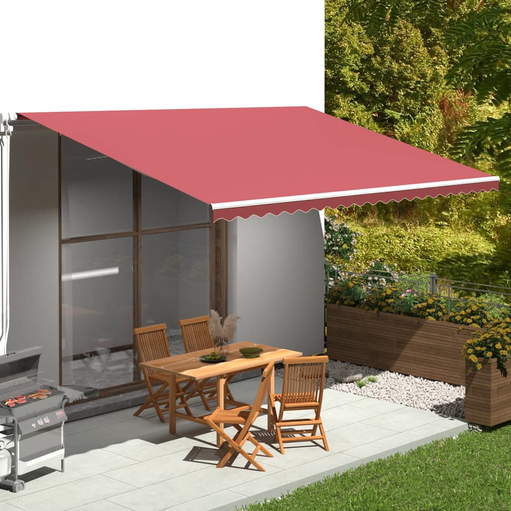Burgundy Red Awning Cover 5x3.5 m