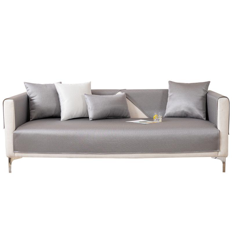 Ice Silk Sofa Cushion Summer Summer Summer Mat Cushion Non-Slip Leather Sofa Cover Cover Cloth Solid Color Seat Cushion