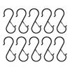 10Pcs S Shaped Hook Hanging Hooks Iron with Safety Buckle for Closet Kitchen Home