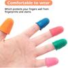 5PCS Silicone Finger Protectors Thimble Protectors Sleeve Tips Guard Fingertip Thumb Cots Pads for Embroidery Sewing Cutting