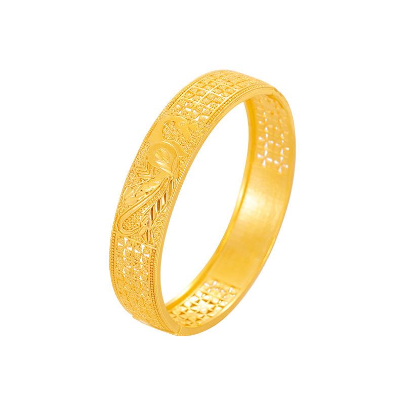 Hollow Carved Retro Bracelet Peacock Open Screen Buckle Bracelet