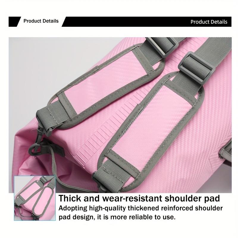 Carbon Fiber Double Shoulder Guard Bucket Carbon Fiber Embossed Material Bucket Bag Fashionable Dry Bag Swimming Bag Camping Bag