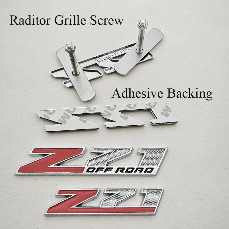 3D Metal Car Styling Logo Z71 Z71 OFF ROAD Trunk Badge Front Grille Emblem Sticker For Chevrolet Silverado Colorado Cheyenne