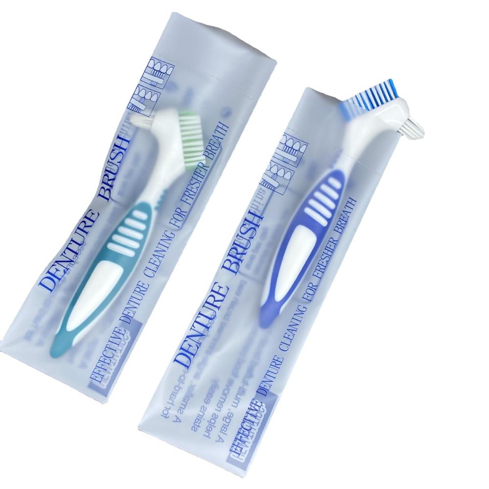 Box Cleaning Tool Denture Case Dentures Container with Basket Cleaner Brush Denture Box Bath