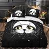 3D Cartoon Animal Bedding Set Cute Cat Down Duvet Cover Pillowcase 2/3pcs Girl Kids Women and Boys Cover