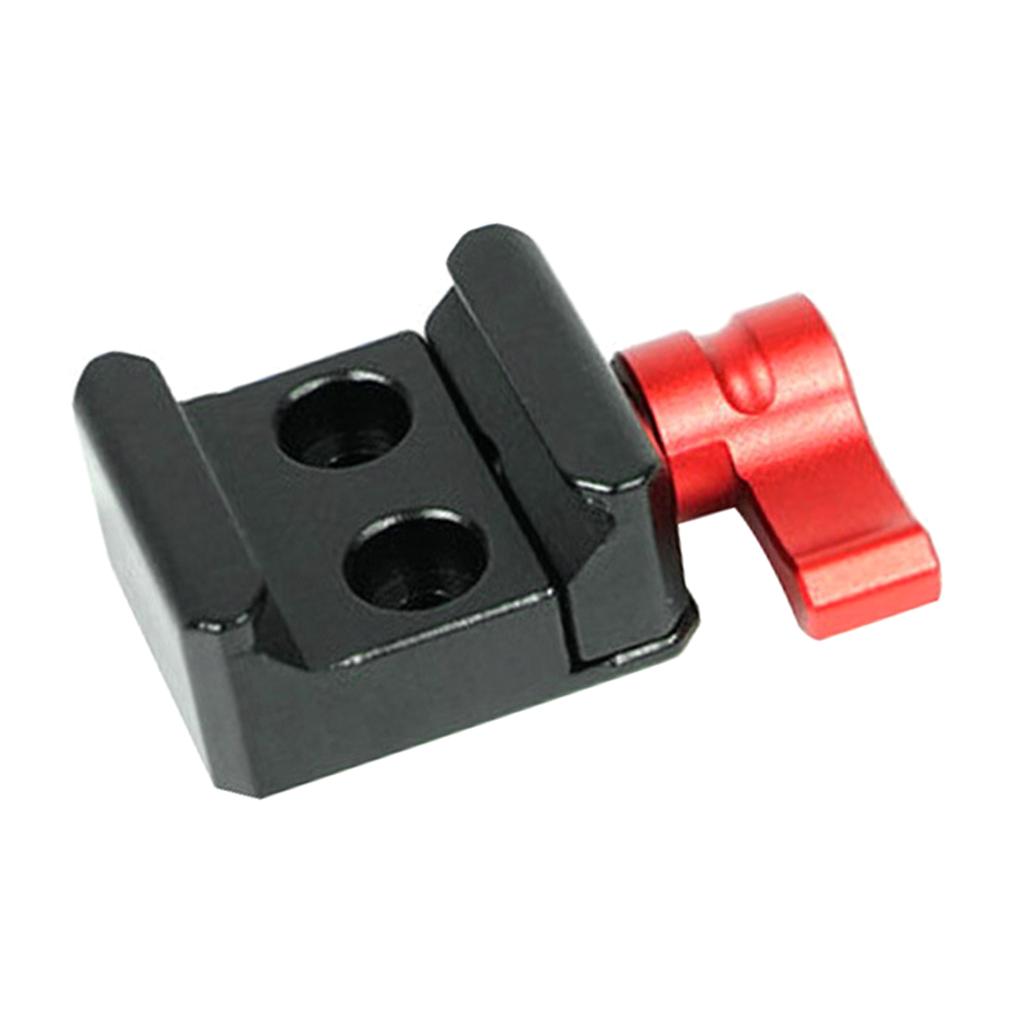 Quick Release Adapter Rail Clamp Mount Standard 1/4" Mounting Hole for Cold Shoe Monitor Magic Arm Stabilizer