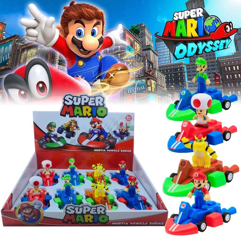 Супер Марио Инерционная Машинка Игрушка Модель Дисплейная Коробка Интерактивная Гоночная Машина Для Детей