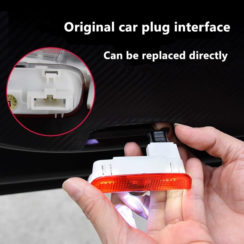 Hot 2PCS Car Door Emblem LED Light Welcome Lamp Wireless Laser Projector For Volkswagen GOLF 5 Polo Golf 6 Golf 7 Accessories