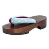 Geta Wooden In Burnt Paulownia Wood for Girls Light [KYOETSU] (Japanese Clogs) Dull, (6 Blue, Measurement_21_point_0_centimeters)