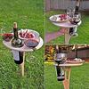 Portable Wine Table for Outdoor Events Foldable Wooden Wine Rack Table Picnic Placemat Camping Table for Garden Camping