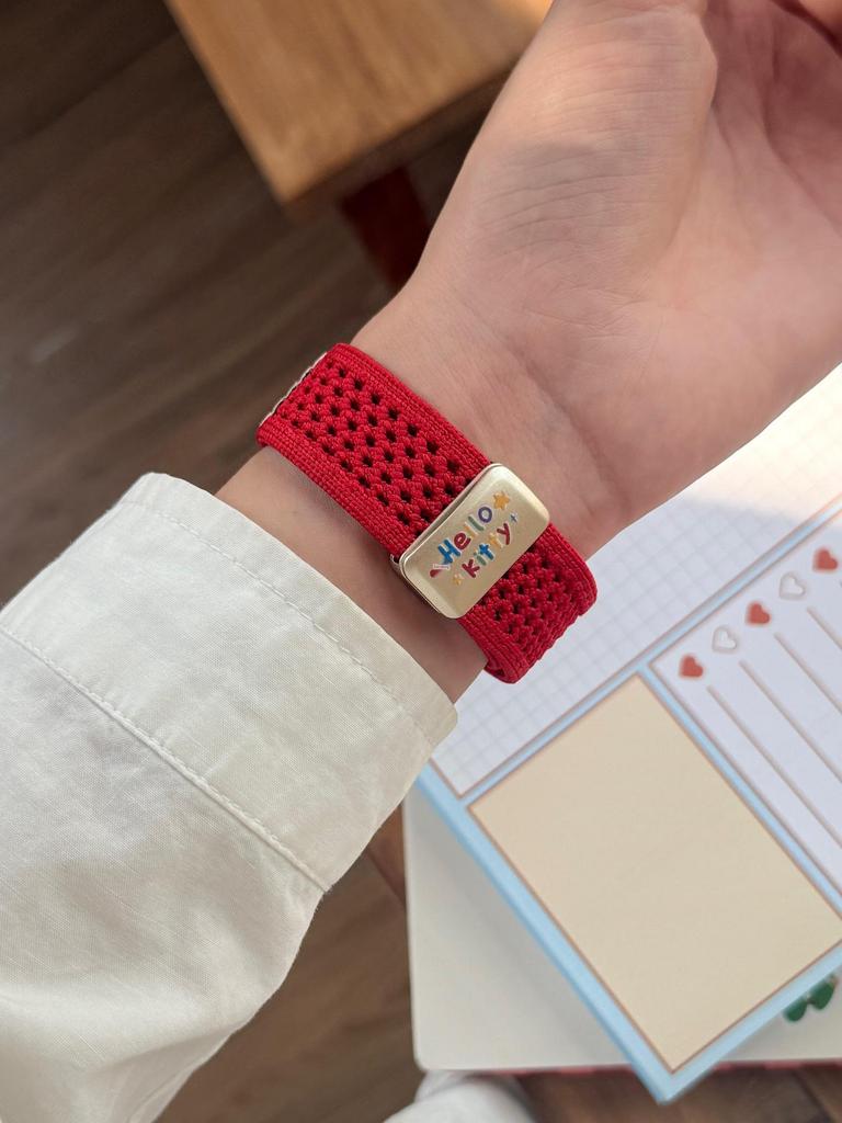 Совместимый ремешок для Apple S11 Watch: Дышащий плетеный мультяшный кулон с магнитной застежкой для iWatch 1098765SE