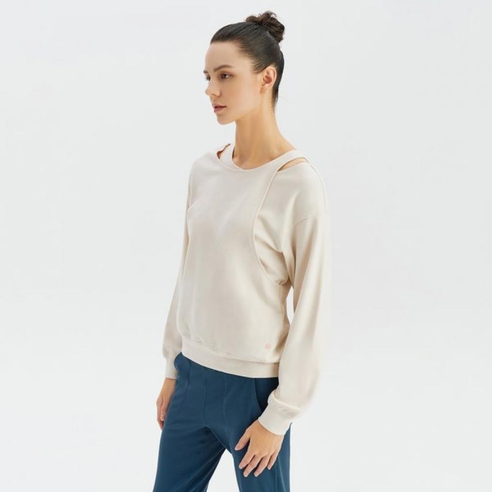 Huit Cross Loose Fit Long Sleeve Tee Htwtl3k13t