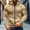 Men's  Leisure  Long Sleeves  Zipper  Hooded Hood  Hoodie  Coat  Hooded Hood