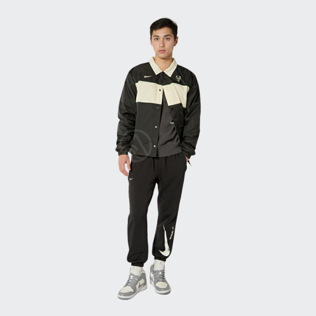 Nike Мужская куртка с воротником с цветными блоками и логотипом НБА, черная DR2339-010