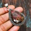Rhodonite, Gemstone Handmade Jewelry Solid 925 Sterling Silver Pendant