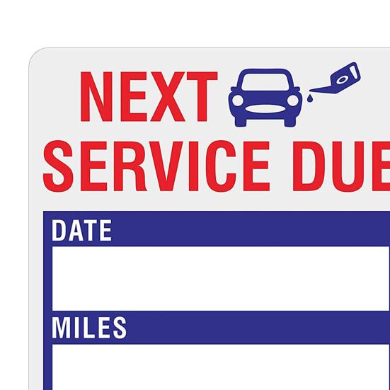Наклейка-напоминание Съемная удобная водонепроницаемая наклейка для следующего обслуживания для автомобиля
