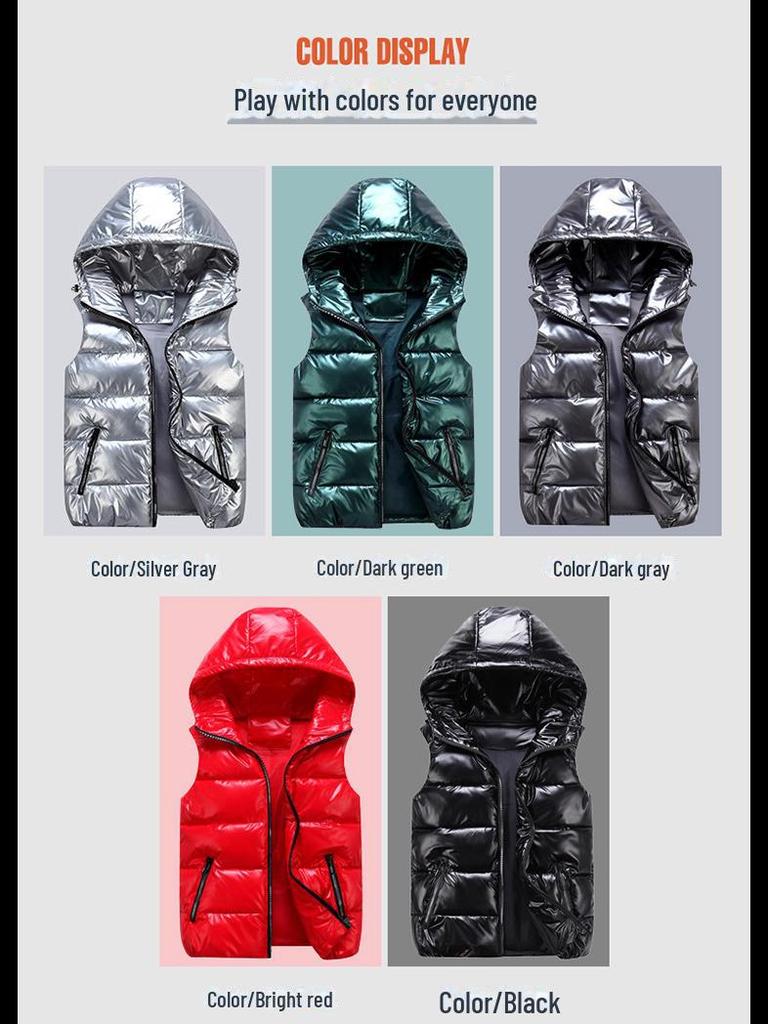 Matching Parent-Child Cotton Vest: Winter Shiny Waistcoat, Garden Uniform, Workwear, Class Uniform with Logo Printing