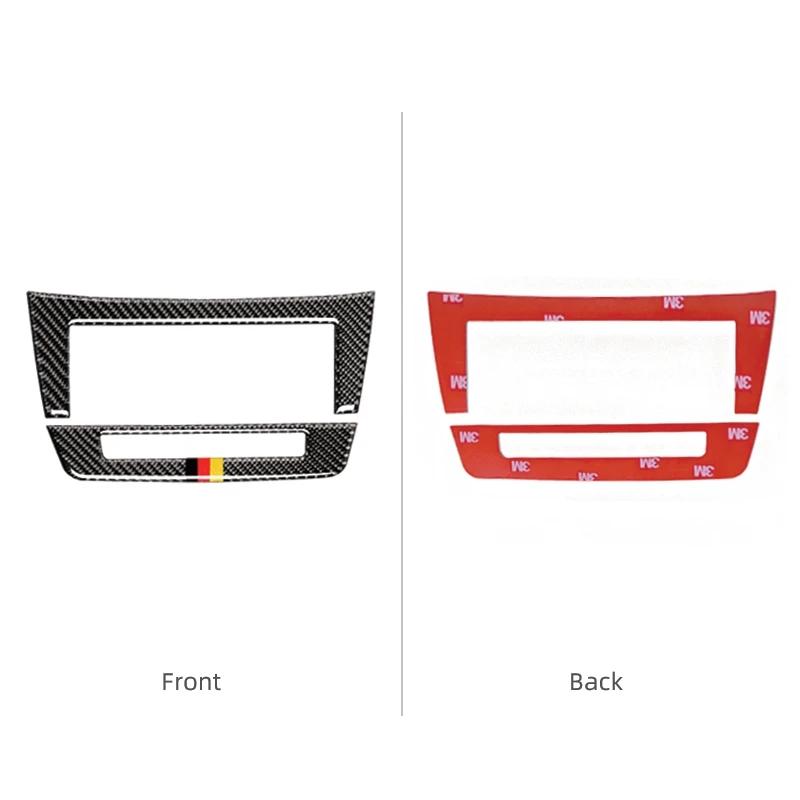 BETTERHUMZ Углеродное волокно для Mercedes Benz W204 C Class Центральная консоль CD Панель Отделка Рамка Наклейка Интерьер автомобиля