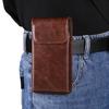 Cow Leather Belt Clip Phone Case Men Waist Bag Holder For iPhone 16 15 Pro Samsung Galaxy S24 S23 S22 Plus Xiaomi Redmi Note 13 12 Oppo Holster Pouch