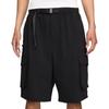 Solid Color Mid Waist Loose Fit Quick Dry Cargo Shorts Men Shorts Black HJ2909010