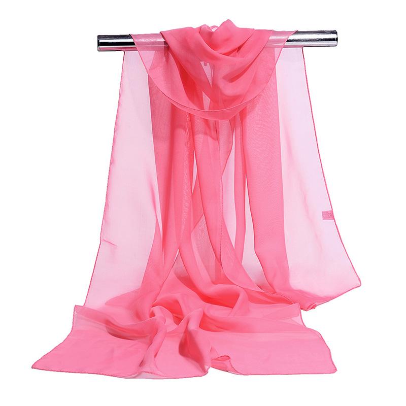 Корейское женское свадебное вечернее платье Шарф Однотонный Прозрачный Шифон Шелк Шарф Летнее Пляжное Полотенце Солнцезащитная Накидка R22