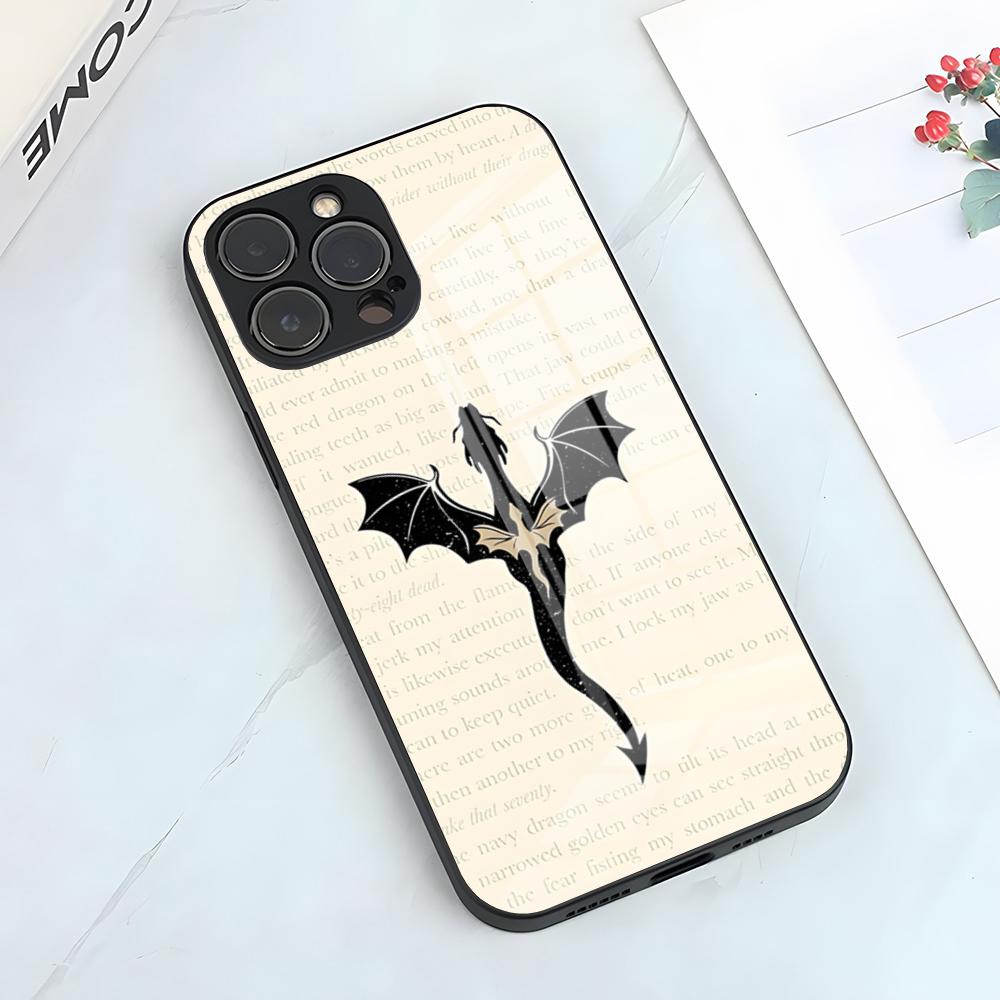 Чехол для телефона «Четвертое Крыло Дракона» для iPhone 17 Pro Max 15 Pro 16 14 Plus 12 13 Mini 11 Pro Ударопрочный Стеклянный Чехол