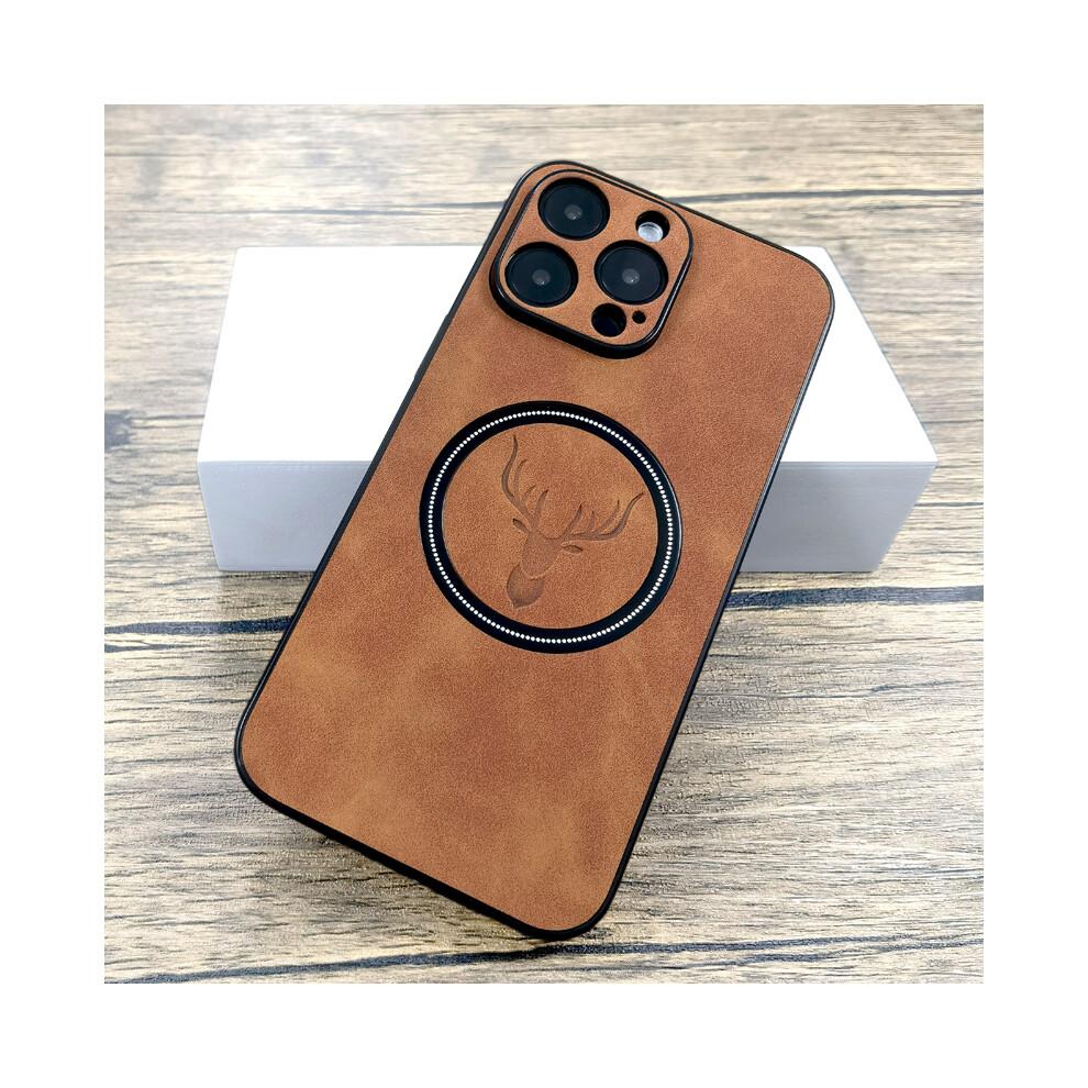 (Dark Brown) Luxury PU Leather Retra Case For Phone case