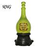Halloween Decor Lighted Witch Brew Glitter Light, Gothic Bottle Lamp with Retro Display Green Glow, Spooky Apothecary Tabletop Decoration for Mantel,