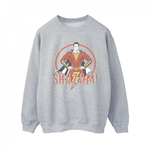 DC Comics Womens/Ladies Shazam Retro Circle Distressed Sweatshirt