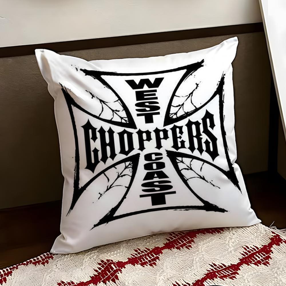 WWest Coast CChoppers Cushion Cover Reversible Soft Durable Pillow Cover Home Car MultiScene Use for Daily Comfort