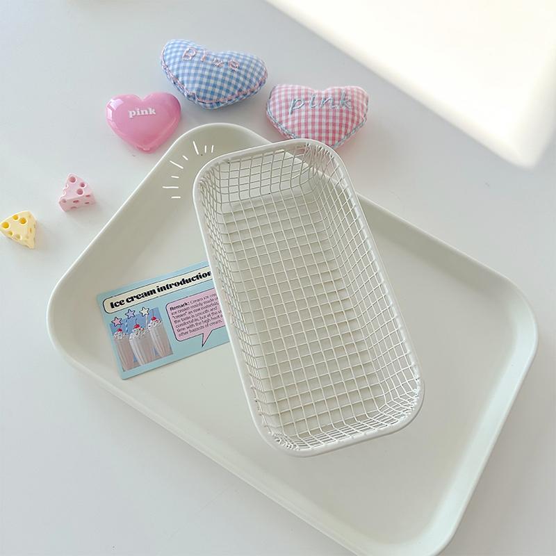 Корзина для хранения на рабочем столе INS Metal Корзина-органайзер для мелочей Футляр для фотокарточек Офисные принадлежности Товары для дома Косметика Сортировочный держатель