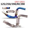 For 125 250 390 DUKE RC390 Motorcycle Exhaust Connector Tube Mid Middle Link Pipe Slip on Exhaust System 2017 2018 2019 2020