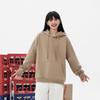 Women's Trendy Heavyweight 380g Cotton Drop Shoulder Hoodie: Solid Color, Couple Style for Spring/Autumn