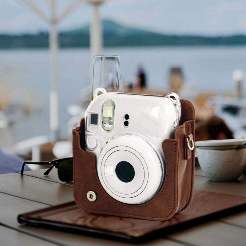 Мягкая сумка-чехол для камеры из ПУ-кожи с плечевым ремнем для камеры Instax Mini12