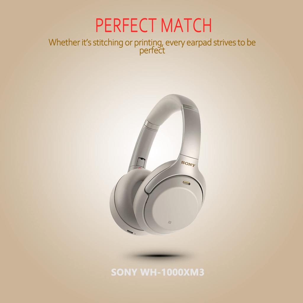 Krone Kalpasmos Сменные амбушюры для накладных наушников Sony с мягкой протеиновой кожей и пеной с эффектом памяти WH-1000XM3 wh-1000xm3 (золотой)