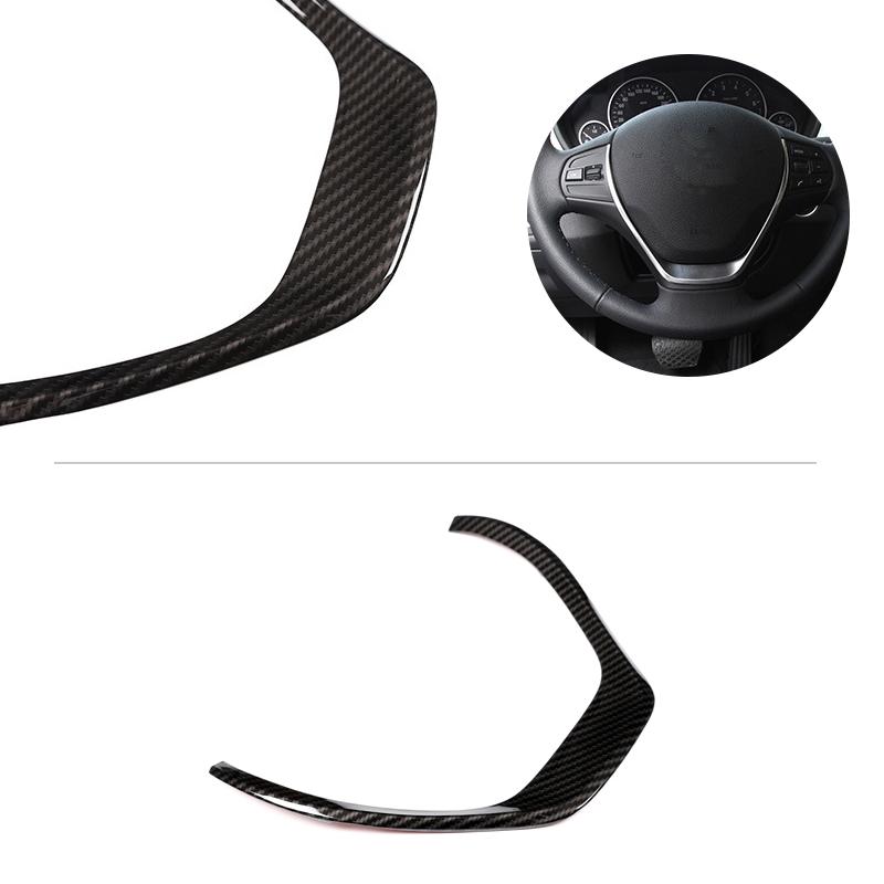 Автомобильная текстура из углеродного волокна, внутренняя панель рулевого колеса, рамка, накладка для BMW 3 серии F30 F32 F34 2013 2014