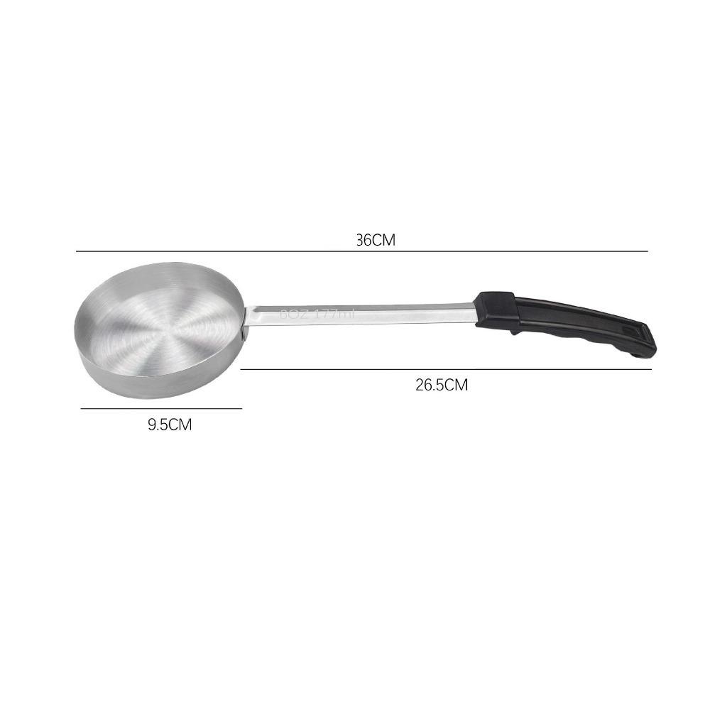 Ложка для соуса для пиццы из нержавеющей стали с длинной резиновой ручкой Суповые ложки Ложка для размазывания пиццы Кухня