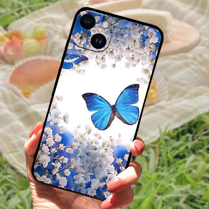 Милый чехол для телефона с животными для iPhone 15 Plus, мягкий силикон TPU, ударопрочная задняя крышка для iPhone 15 Pro Max 15Pro, защитные чехлы