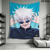 Стенная гобеленовая ткань Jujutsu Kaisen Эстетичное настенное панно Печатное тканевое одеяло Декоративные гобелены для спальни гостиной Декор дома