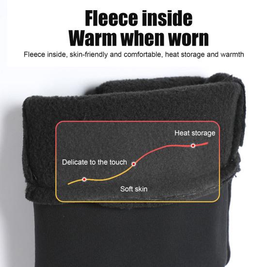 Зимние термоперчатки для мужчин и женщин, ветрозащитные, теплые флисовые перчатки для сенсорного экрана, для холодной погоды, езды на работу, катания на лыжах