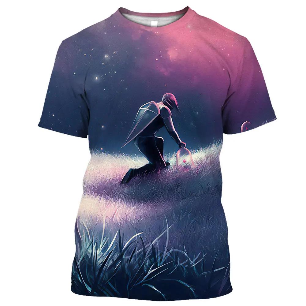 Новые мужские футболки Summer Tide Fantasy Figure Picture, повседневные футболки с 3D-принтом в стиле хип-хоп с круглым вырезом и коротким рукавом