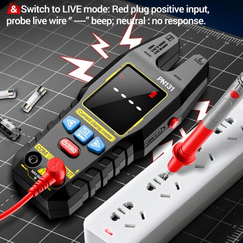 Clamp Meter Digital Multimeter 0-600V 200A Voltages Current Resistance 4000 Counts Current Ammeter Tester